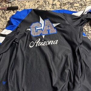 VARSITY SPIRIT Cheer Youth L Jacket Leggings Set Cheerleading California Arizona